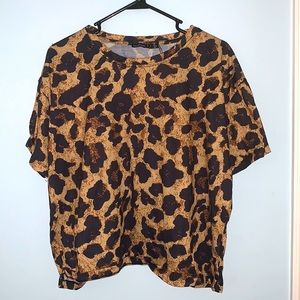 Leopard Print Oversized T-Shirt